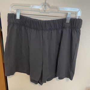 Wild Fable - Women's High Rise Cotton Pull-On Shorts - Gray - Size Large